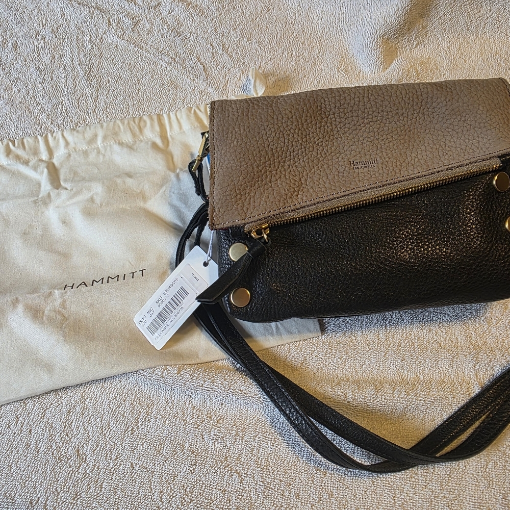 Hammitt Tan and Black Crossbody Bag